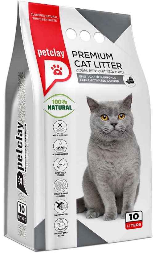 Rërë për mace nga Petclay 10L (ME CARBON)