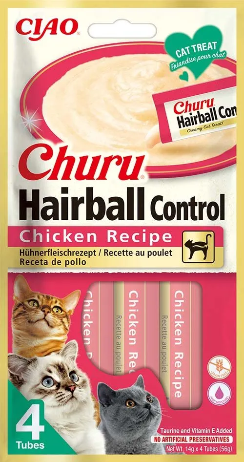 CAT CHURU HAIRBALL CONTROL 4P: CHICKEN RECIPE