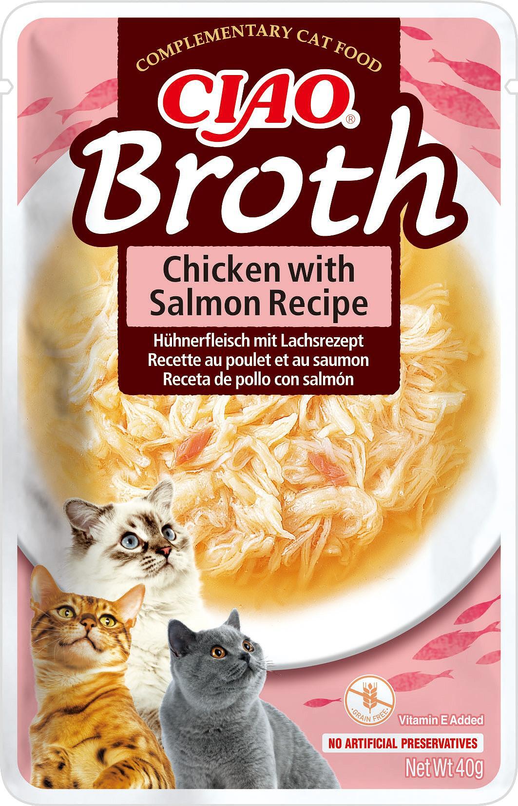CAT CIAO BROTH: CHICKEN WITH SALMON RECIPE