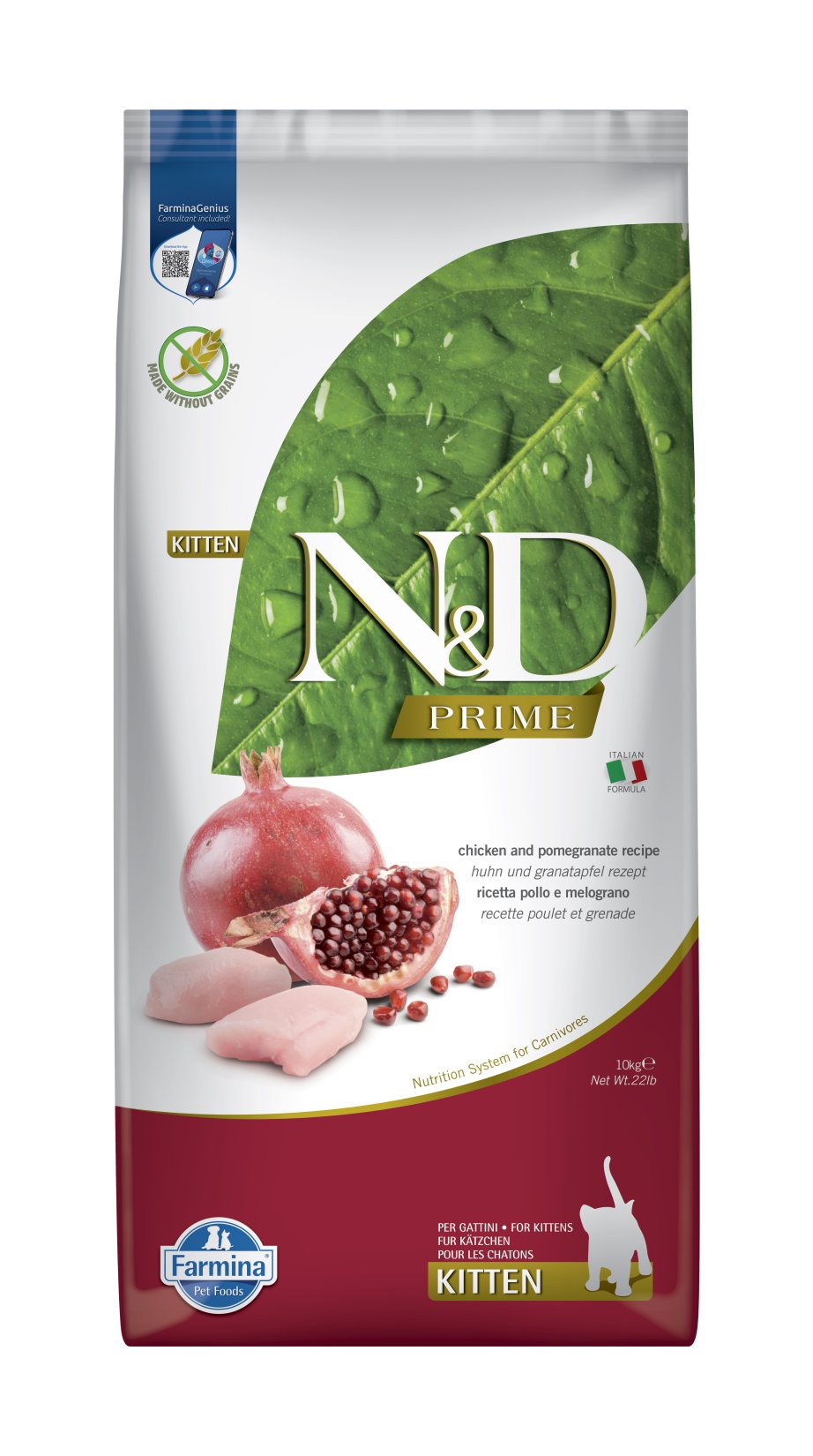 N&D PRIME CAT CHICKEN & POMEGRANATE KITTEN 10kg