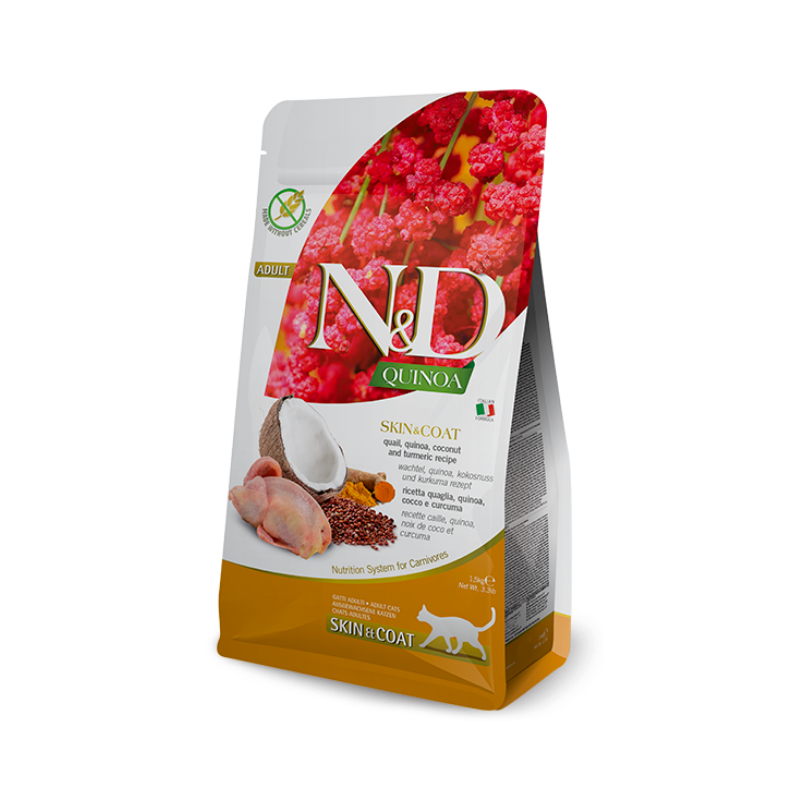N&D QUINOA PER MACE SKIN AND COAT THELLEZE & ARRE KOKOSI 1,5 KG
