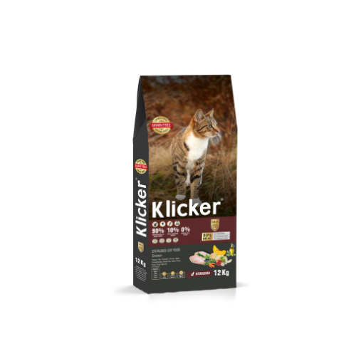 Klicker Sterilised Cat Food Chicken 12kg