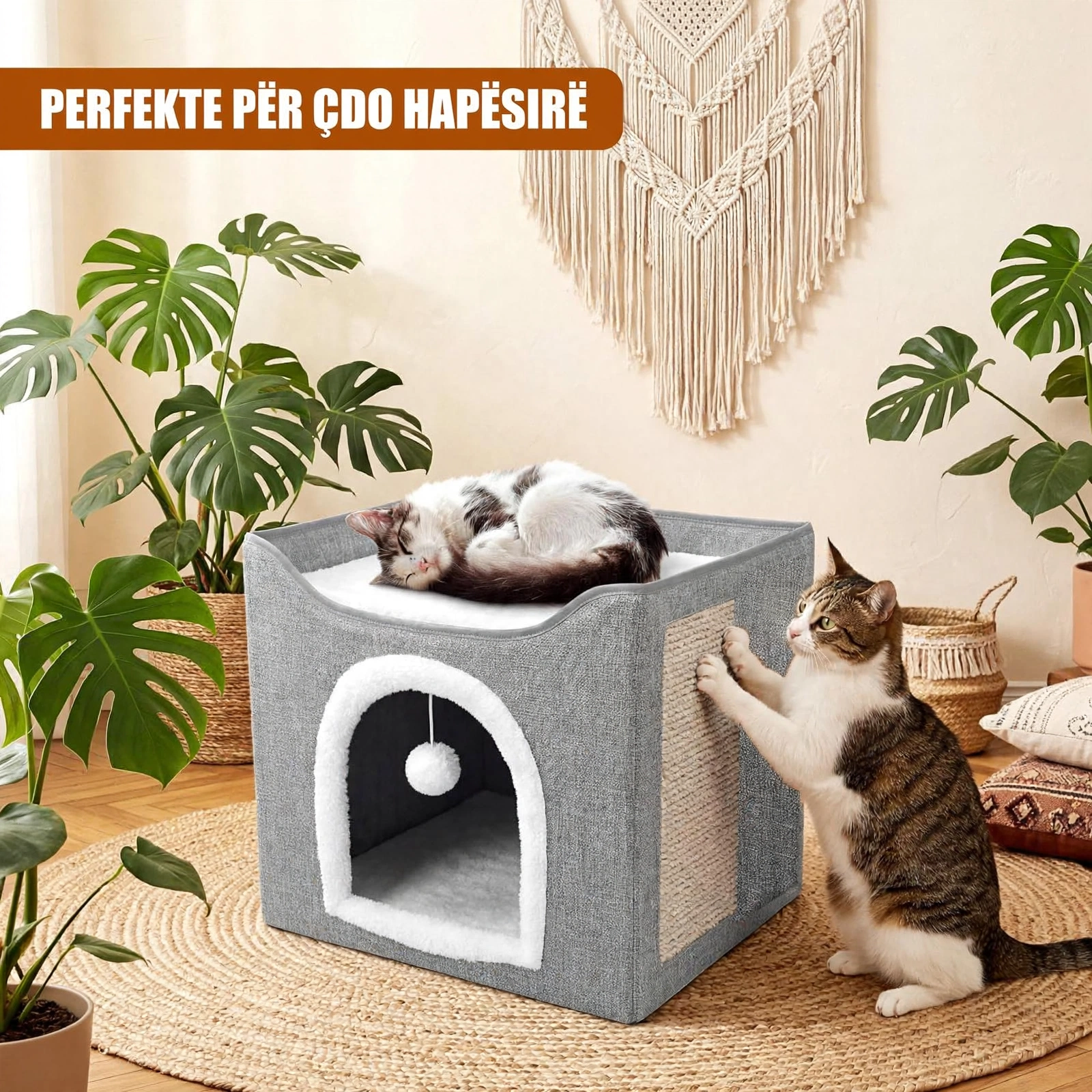 Shtëpi Komode & Gërvishtëse për Mace